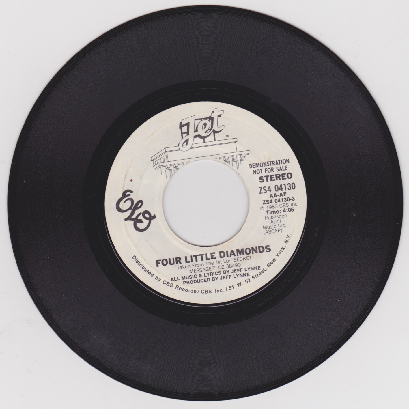 Electric Light Orchestra Four little diamonds 7 inch